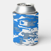 IJswater Blauwe Camo Drank Gezellig Blikjeskoeler (Blikje Achterkant)