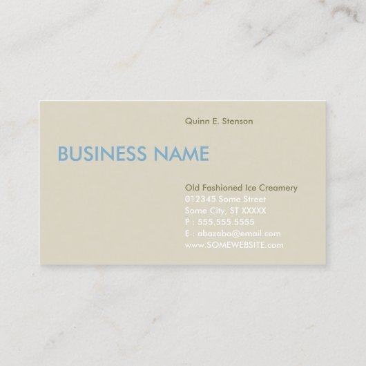  ijswinkel visitekaartje (Achterkant)