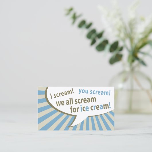  ijswinkel visitekaartje (Staand voorkant)