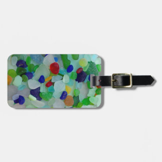 IJszee, strand, zee glas, strandglas Bagagelabel