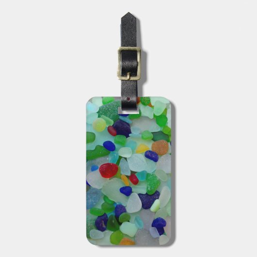 IJszee, strand, zee glas, strandglas Bagagelabel (Voorkant verticaal)