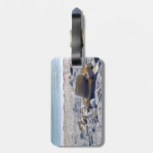 IJszee, strand, zee glas, strandglas Bagagelabel (Achterkant verticaal)