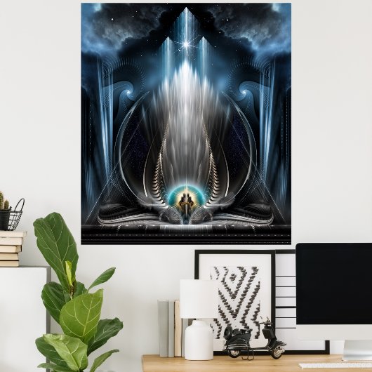 IJszicht van het Poster van de wand van het keperi (Thuiskantoor)