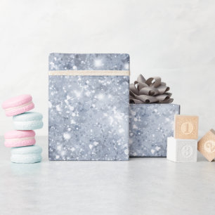Ijszilver Vorst Glitter Wit Glitter Patroon Cadeaupapier