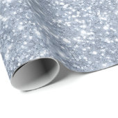 Ijszilver Vorst Glitter Wit Glitter Patroon Cadeaupapier (Rol Hoek)