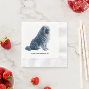 IJszittende Tibetaanse Mastiff servetten