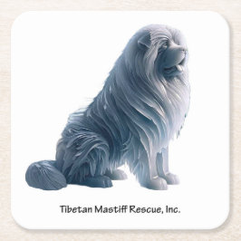 IJszittende Tibetaanse Mastiff servetten Kartonnen Onderzetters