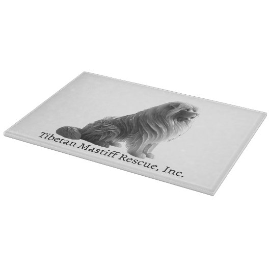 Ijszitting Tibetaanse Mastiff snijplank (Hoek)