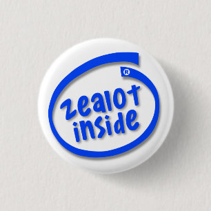 Ijveraar Binnenin Ronde Button 3,2 Cm