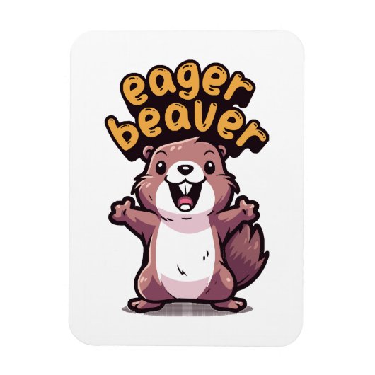 Ijverige bever magneet (Verticaal)