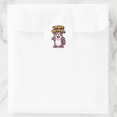 Ijverige bever ronde sticker (Tas)