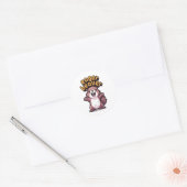 Ijverige bever ronde sticker (Envelop)