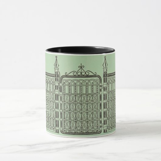 IJzer Antiek, ornamentaal, ruw, hek Mok (Midden)