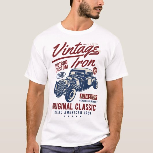  ijzer, auto's t-shirt (Voorkant)
