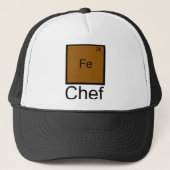 IJzer Chef Element Pun T-Shirt Trucker Pet (Voorkant)