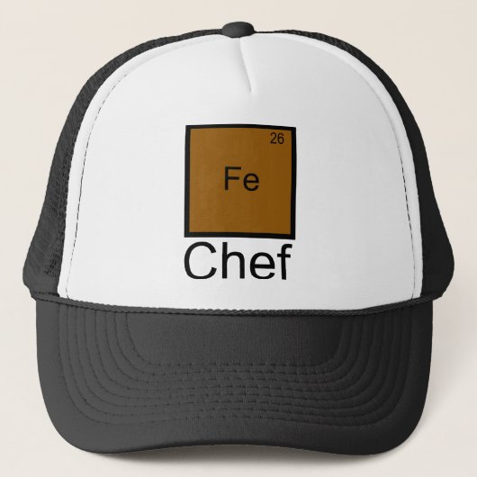 IJzer Chef Element Pun T-Shirt Trucker Pet (Voorkant)