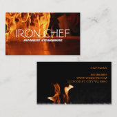 IJzer Chef Japans restaurant Koken Klassen Visitekaartje (Voorkant / Achterkant)