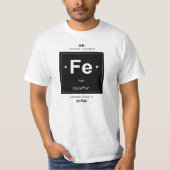 IJzer Chemical Element t-shirt met badge (Voorkant)