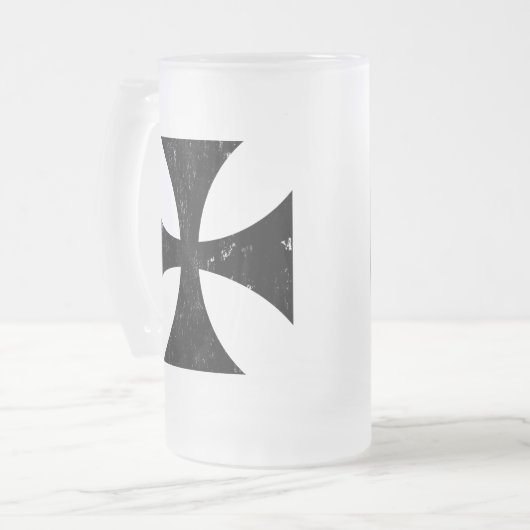 IJzer Cross - German/Deutschland Bundeswehr Matglas Bierpul (Voorkant links)