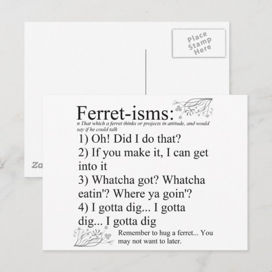 IJzer- en Gezegden Briefkaart (Voorkant / Achterkant)