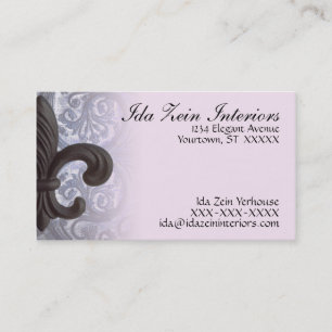 IJzer fleur de lis Custom Business Ca Visitekaartje