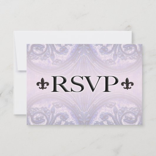 IJzer fleur de lis Wedding RSVP (Achterkant)