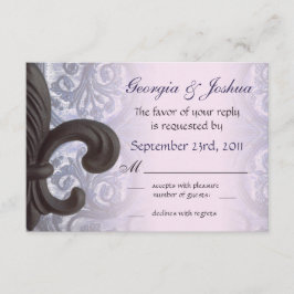 IJzer fleur de lis Wedding RSVP Kaartje