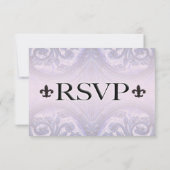 IJzer fleur de lis Wedding RSVP Kaartje (Achterkant)