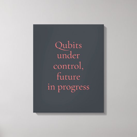 Ijzer Grijs Oranje Quantum Design Canvas Afdruk (Voorkant)