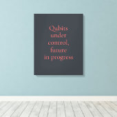 Ijzer Grijs Oranje Quantum Design Canvas Afdruk (Insitu (Houten vloer))