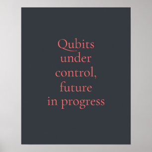 Ijzer Grijs Oranje Quantum Design Poster
