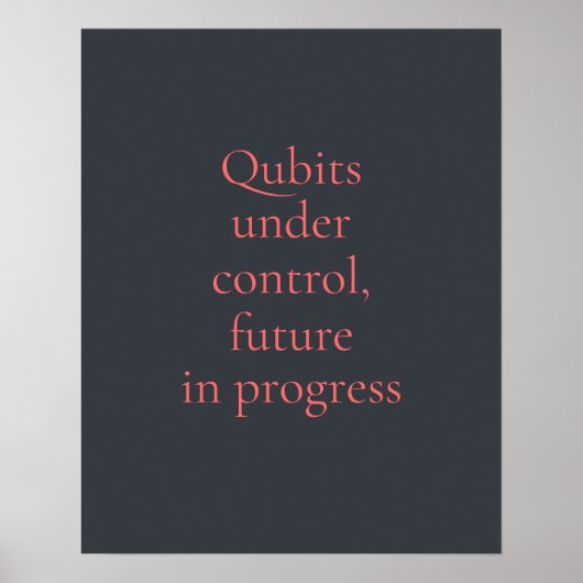 Ijzer Grijs Oranje Quantum Design Poster (Voorkant)