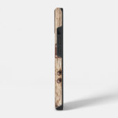 Ijzer, hout, bouten maken sterk taai iPhone hoesje (Linkerkant)