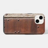 Ijzer, hout, bouten maken sterk taai iPhone hoesje (Achterkant horizontaal)