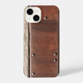 Ijzer, hout, bouten maken sterk taai iPhone 14 hoesje