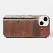 Ijzer, hout, bouten maken sterk taai iPhone hoesje (Achterkant horizontaal)