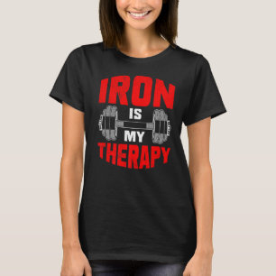 IJzer is mijn therapeutische sport Bodybuilding Gy T-shirt