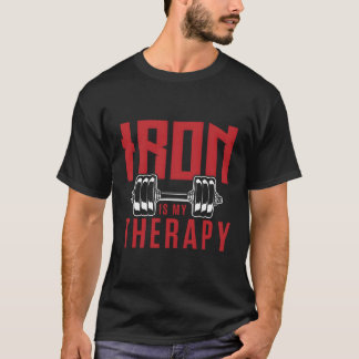 Ijzer is mijn Therapy Gym Motivatie T-shirt