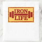 IJzer leven Rechthoekige Sticker (Tas)