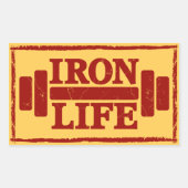 IJzer leven Rechthoekige Sticker (Voorkant)