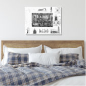 IJzer maken met een algemeen Uitzicht van rolijzer Canvas Afdruk (Insitu (Slaapkamer))