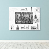 IJzer maken met een algemeen Uitzicht van rolijzer Canvas Afdruk (Insitu (Houten vloer))
