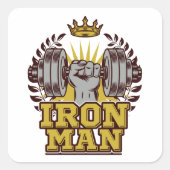 IJzer Man Fitness Bodybuilder Sticker (Voorkant)