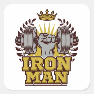 IJzer Man Fitness Bodybuilder Sticker