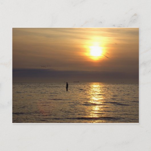 IJzer Man Sculpture, Crosby, Liverpool Verenigd Ko Briefkaart (Voorkant)