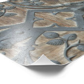 IJzer Medieval Lock op Houten Dep Foto Afdruk (Hoek)