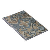 IJzer Medieval Lock op Houten Dep Notitieboek (Rechterzijde)