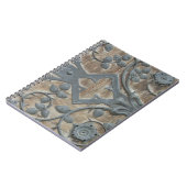 IJzer Medieval Lock op Houten Dep Notitieboek (Linkerzijde)