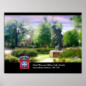 IJzer Mike met 82e Airborne Emblem (pas aan) Poster (Voorkant)