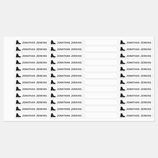 IJzer of Schaats op Logo Labels (Vel)